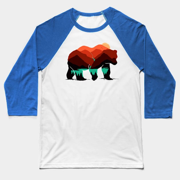 Stay wild - bear - Baseball T-Shirt by sebasebi